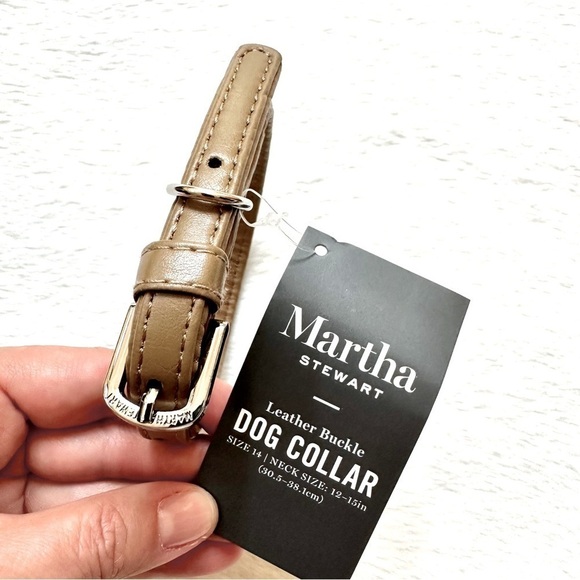 🔴 5 for $10 ONE Martha Stewart Leather Buckle Dog Collar Size 14 Neck 12” 15” - Picture 4 of 6